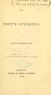 Cover of: poet's offering.