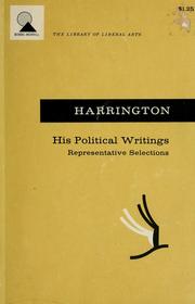 Cover of: The political writings of James Harrington by James Harrington