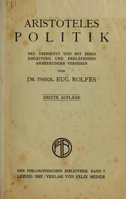 Cover of: Politik by Aristotle