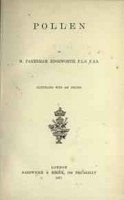 Cover of: Pollen by M. Pakenham Edgeworth, M. Pakenham Edgeworth