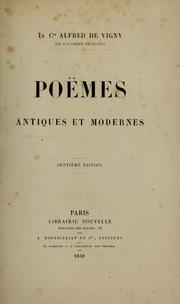 Cover of: Poèmes by Alfred de Vigny