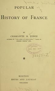 Cover of: Popular history of France