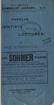 Cover of: Popular scientific lectures.