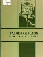 Cover of: Population and economy, Mebane, North Carolina