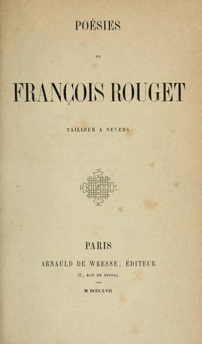 Poésies de François Rouget by François Rouget
