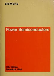 Cover of: Power semiconductors.