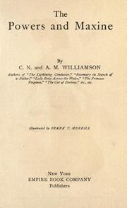 Cover of: The powers and Maxine by Charles Norris Williamson, Charles Norris Williamson