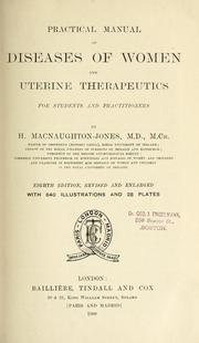 Cover of Practical manual of diseases of women and uterine therapeutics by h. macnaughton jones