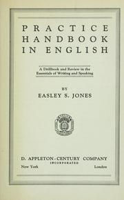 Cover of: Practice handbook in English