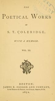 Cover of: The practical works of S. T. Coleridge.