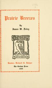 Cover of: Prairie breezes | James W. Foley