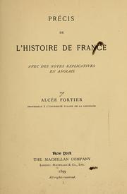 Cover of: Précis de l'histoire de France