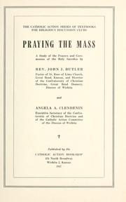 Cover of: Praying the mass by John Joseph Butler