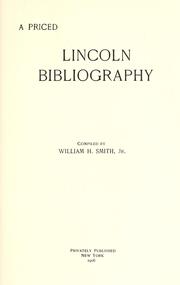 Cover of: A priced Lincoln bibliography