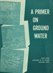 Cover of: A primer on ground water