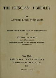 Cover of: The princess by Alfred Lord Tennyson