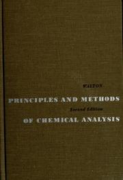 Cover of: Principles and methods of chemical analysis by Harold F. Walton, Harold F. Walton