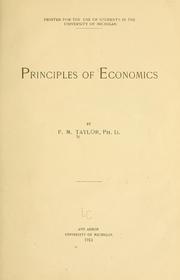 Cover of: Principles of economics