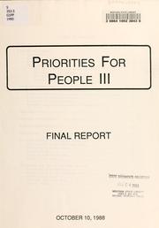 Priorities for People III