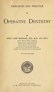 Cover of: Principles and practice of operative dentistry