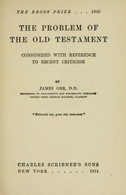 Cover of: The problem of the Old Testament