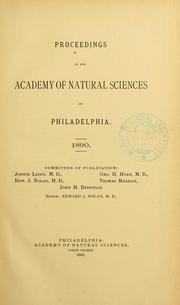 Cover of: Proceedings of the Academy of Natural Sciences of Philadelphia, Volume 42