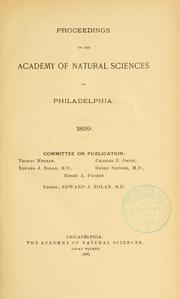 Cover of: Proceedings of the Academy of Natural Sciences of Philadelphia, Volume 51