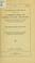 Cover of: Proceedings of the Senate relating to the classification of United States senators under the second paragraph of the third section of the first article of the Constitution of the United States