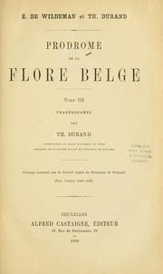 Cover of: Prodrome de la flore belge