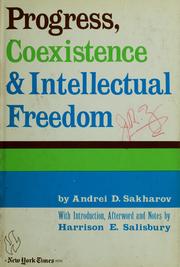 Cover of: Progress, coexistence, and intellectual freedom