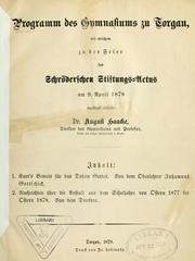 Cover of: Programm des Gymnasiums zu Torgau