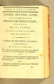 Projets de résolution by Charles Tarbé