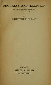 Cover of: Progress and religion by Christopher Dawson