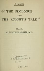 Cover of: The prologue and The knight's tale. by Geoffrey Chaucer