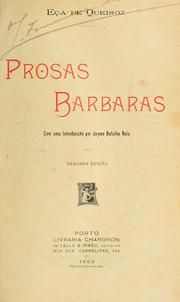 Cover of: Proses barbaras: com uma introd. por Jayme Batalha Reis