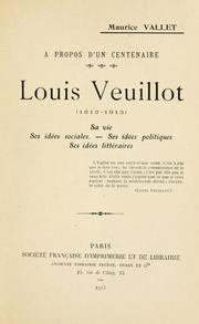 À propos d'un centenaire by Maurice Vallet