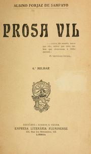 Cover of: Prosa vil. by Albino Forjaz de Sampaio