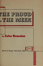 Cover of: The proud and the meek.