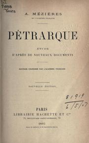 Cover of: Pétrarque: étude d'après de nouveaux documents.