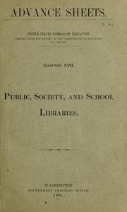 Cover of: Public, society, and school libraries.