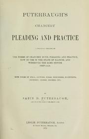 Cover of: Puterbaugh's Chancery pleading and practice by Sabin D. Puterbaugh