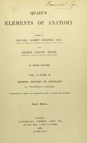 Cover of: Quain's Elements of anatomy by Jones Quain M.D.