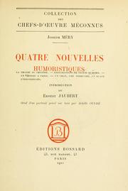 Cover of: Quatre nouvelles humoristiques.: Introd. de Ernest Jaubert.