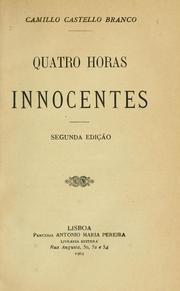 Cover of: Quatro horas innocentes.