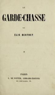Cover of: Le garde-chasse