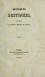 Cover of: Quelques destinées