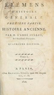 Cover of: Elémens d'histoire générale: première partie : Histoire ancienne
