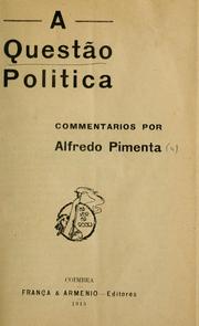 Cover of: A questão politica.