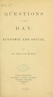 Cover of: Questions of the day: economic and social.