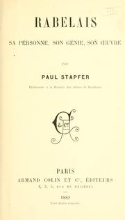 Cover of: Rabelais by Paul Stapfer